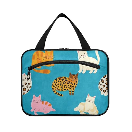 Reise-Set mit niedlichem Leopardenmuster, mit Haken, Designer-Chic-Rasierset, Tasche für Herren, Toiletten-Set de para Mujer L von Amooorous