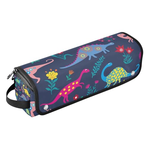 Reise-Werkzeugtasche mit herausnehmbarer, hitzebeständiger Matte, tragbarer Haarstyling-Werkzeug-Organizer für Glätteisen, Lockenstäbe, Dinosaurier, bunte Tiere, Haar-Accessoires-Organizer, Bunte von Amooorous