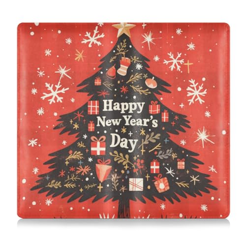 Reiseanzug mit weihnachtlichem Karomuster aus PU-Leder, für Zulassungs- und Versicherungskarten, Organizer für Dokumente, Karten, Führerschein, Rot von Amooorous