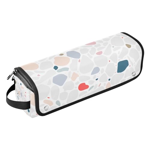 Reisetasche mit Eisenmatte, Aufbewahrungstasche für Glätteisen, Glätteisen, Lockenstäbe, buntes unregelmäßiges Design, tragbarer Organizer, Buntes unregelmäßiges Design, 1 Size von Amooorous