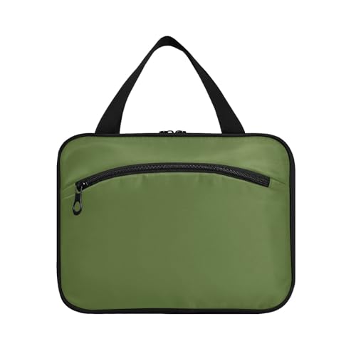 Reisetasche mit Haken, Designer-Zubehör, Make-up-Organizer für Damen, einfarbig, einfarbig, Dunkelolivgrün, Größe L Reisetasche mit Haken, Designer-Zubehör, Make-up-Organizer für Damen, einfarbig, einfarbig, Dunkelolivgrün, Größe L von Amooorous