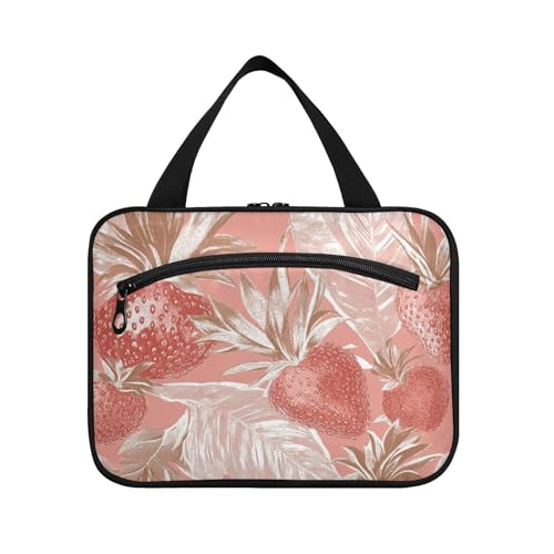 Rose-goldene Erdbeer-Reisetasche zum Aufhängen für Toilettenartikel mit Haken, zusammenklappbare Designer-Make-up-Tasche für Reisen, Damen, Hotel, Estuche para maquillaje L Rose-goldene Erdbeer-Reisetasche zum Aufhängen für Toilettenartikel mit Haken, zusammenklappbare Designer-Make-up-Tasche für Reisen, Damen, Hotel, Estuche para maquillaje L von Amooorous