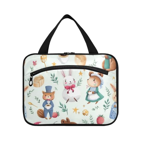 Safari-Tiere, Forstwirtschaft, Musik, Party, hängende Reise-Make-up-Tasche mit Haken, Designer-Make-up-Tasche für wichtige Dinge für Frauen, Reisen, Bolsa para guardar maquillaje L von Amooorous