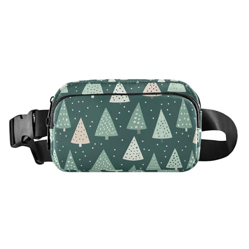 Schöne grüne Weihnachts-Gürteltasche für Damen und Herren, wasserabweisend, Laufgürteltasche mit verstellbarem Gurt für Reisen, Fitnessstudio, Arbeit von Amooorous