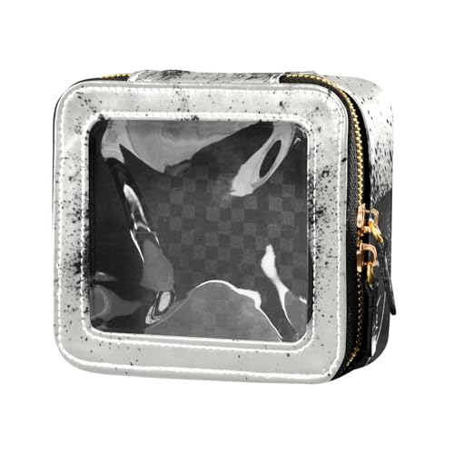 Schwarze Mini-Make-up-Tasche für Spielkonsole, kleine Kosmetiktasche für Geldbörse, Reise-Kosmetiktasche für Reisen von Amooorous