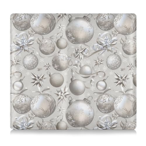 Silberne Weihnachtsglocke Leder Registrierungs- und Versicherungskartenhalter Automobil-Brieftasche Organizer für Führerschein, Karten und wichtige Dokumente, Silberne Weihnachtsglocke, 1 size von Amooorous