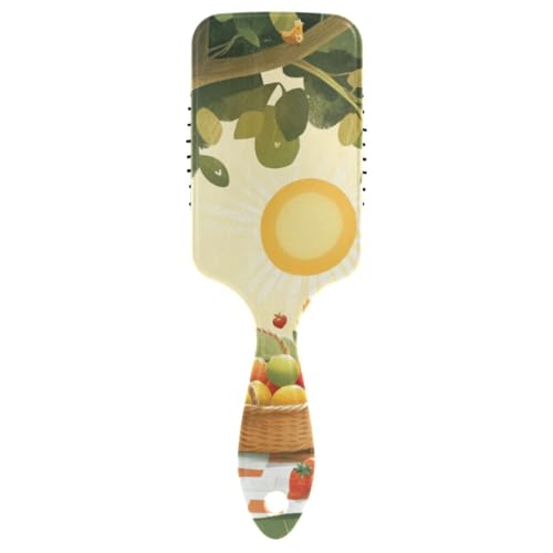 Simple Safari-Tiere, antistatische Haarbürste für schwarze Frauen, Kopfmassagegerät für nasses Haar mit ergonomischem Griff, Cepillo para peinar von Amooorous