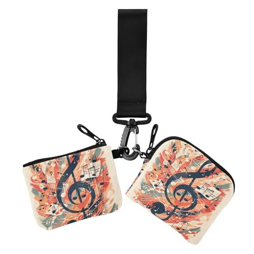 Simple Style Music Notes Colorful Dual Wristlet Wallets for Women Slim Portable Credit Card Wallet Case with Keychain for Daily Use 2 Packs, Einfache Musiknoten, bunt, 1 size, Casual Simple Style Music Notes Colorful Dual Wristlet Wallets for Women Slim Portable Credit Card Wallet Case with Keychain for Daily Use 2 Packs, Einfache Musiknoten, bunt, 1 size, Casual von Amooorous