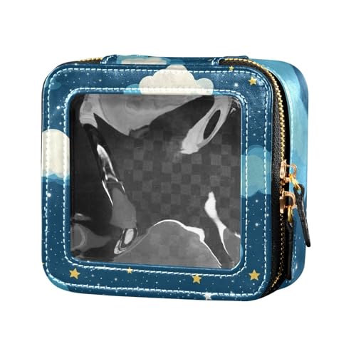 Sky and Stars Make-up-Tasche, modern, transparent, Reisetaschen für Toilettenartikel, Hautpflege-Tasche für Damen von Amooorous
