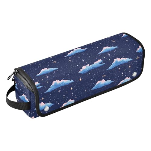 Sky and Stars Moderne Haarwerkzeug-Reisetasche mit abnehmbarer hitzebeständiger Matte, wasserdichter Lockenstab Reiseetui für Glätteisen, Glätteisen, Lockenstäbe, Reiseutensilien für Frauen von Amooorous