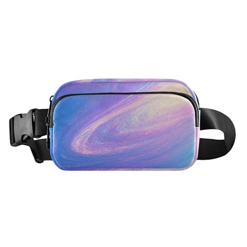 Stilvolle Crossbody-Tasche für Damen und Herren, große Kapazität, Crossbody-Tasche mit verstellbarem Riemen, für Reisen, Einkaufen, Laufen, Blau und Pfirsich, Blauer und pfirsichfarbener Treibsand, 1 von Amooorous