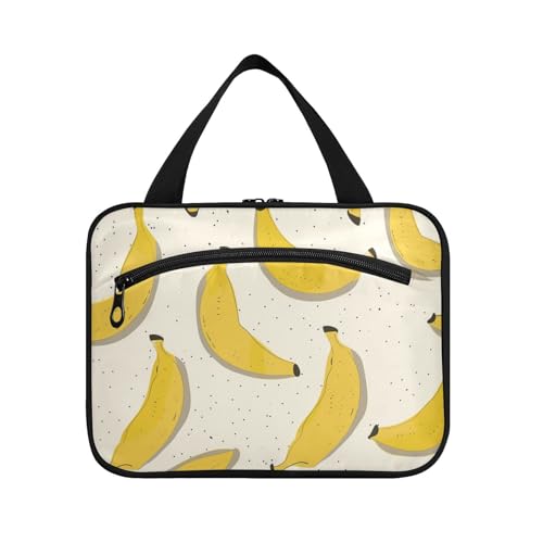 Süße Cartoon-Bananen-Kulturbeutel zum Aufhängen, für Damen, Kulturbeutel mit Haken, kompakte Designer-Reisetasche, Kulturbeutel für Damen, Reisen, Camping, Bolsa de maquillaje para Mujer L von Amooorous