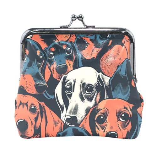 Süße Dackel, süße Kritzelkunst, Damen-PU-Leder, Münzgeldbörse, tragbarer Schmuck-Organizer für Frauen Süße Dackel, süße Kritzelkunst, Damen-PU-Leder, Münzgeldbörse, tragbarer Schmuck-Organizer für Frauen von Amooorous