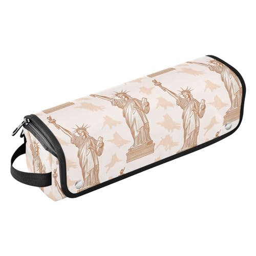 The Rose Gold Statue of Liberty 2-in-1 Hair Tools Organizer with Heat Resistant Pad Waterproof Hair Tools Travel Organizer for Hot Tools Curling Iron Flat Iron Hair Volumizer Styler, Travel von Amooorous