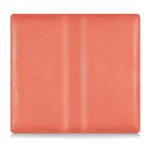 Tomato Einfarbig, reines Pfirsich-Leder, Kartenhalter für Registrierungs- und Versicherungskarten, Organizer für Führerschein, Karten und wichtige Dokumente von Amooorous