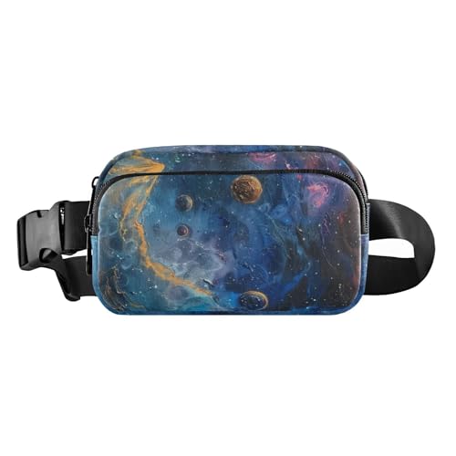 Traumhafte und farbenfrohe Gürteltasche mit Sternenhimmel, für Damen und Herren, große Kapazität, Bauchtasche mit verstellbarem Riemen für Reisen, Urlaub, Laufen, Traumhafter und farbenfroher von Amooorous