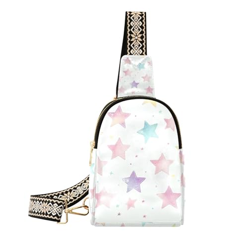 Trendige Gürteltasche für Herren, mehrfarbig, Sterne, leicht, für Reisen, Mehrfarbige Sterne, 1 size von Amooorous
