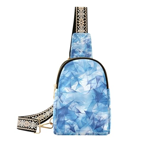 Trendige blaue Transluzenz-Crossbody-Tasche für Herren, wasserdicht, Schultertasche für Damen zum Wandern, Blaue Lichtdurchlässigkeit, 1 size Trendige blaue Transluzenz-Crossbody-Tasche für Herren, wasserdicht, Schultertasche für Damen zum Wandern, Blaue Lichtdurchlässigkeit, 1 size von Amooorous