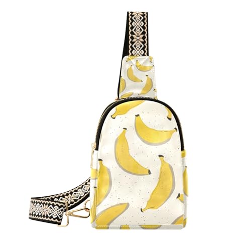 Trendige süße Cartoon-Bananen-Umhängetasche für Herren, robuste Umhängetasche, Bauchtasche, Truhe für Reisen, Niedliche Cartoon-Banane, 1 size Trendige süße Cartoon-Bananen-Umhängetasche für Herren, robuste Umhängetasche, Bauchtasche, Truhe für Reisen, Niedliche Cartoon-Banane, 1 size von Amooorous