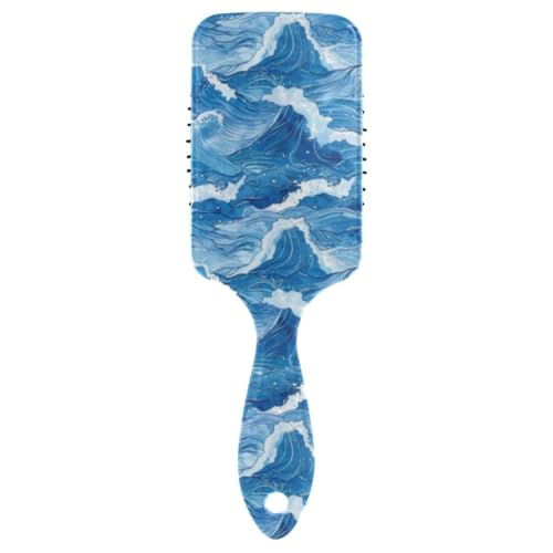 Ukiyo-e japanische blaue Haarbürste für Herren, Massagebürste für dickes Haar mit ergonomischem Griff, Cepillo para cabello rizado Ukiyo-e japanische blaue Haarbürste für Herren, Massagebürste für dickes Haar mit ergonomischem Griff, Cepillo para cabello rizado von Amooorous