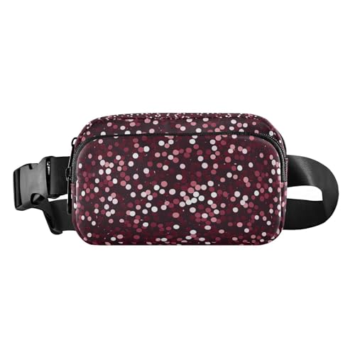 Umhängetasche mit künstlichen Pailletten, trendige Umhängetasche, Hüfttasche für Damen und Herren, große Kapazität, Crossbody-Tasche mit verstellbarem Riemen, für Shopping, Sport, Arbeit, Schwarz und von Amooorous