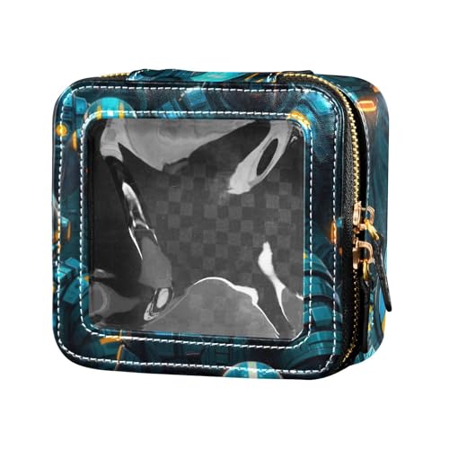 Virtual Fighters in Farbe, Mini-Make-up-Tasche, transparent, Kulturbeutel, Make-up-Organizer für Reisen von Amooorous