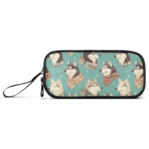 Warme Winter-Schals für Hunde, Nylon, Federmäppchen für Mädchen, große Kapazität, Federmäppchen für College, Schule, Schreibwaren für Büro, Teenager, Jungen von Amooorous