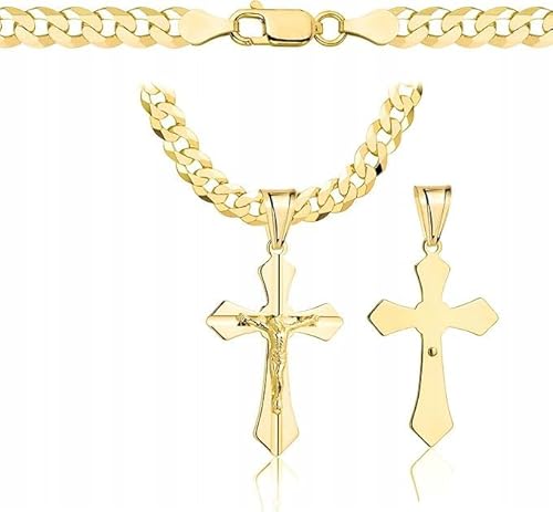 Amor Luxury goldketten herren kreuz 585, Kette Herren 925/585 - goldkette herren 585 massiv 60 cm - Kreuz Kette - Goldkette Kreuzkette - Halskette Herren 6,5 mm Panzerung Amor Luxury goldketten herren kreuz 585, Kette Herren 925/585 - goldkette herren 585 massiv 60 cm - Kreuz Kette - Goldkette Kreuzkette - Halskette Herren 6,5 mm Panzerung von Amor Luxury