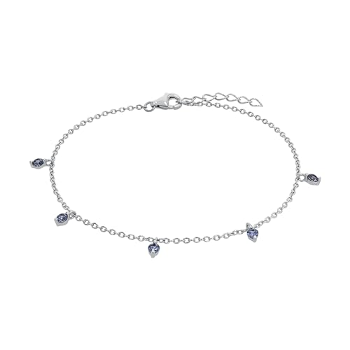 Amor Armband 925 Sterling Silber Damen Armschmuck, mit Zirkonia synth., 17+2 cm, Silber, Kommt in Schmuck Geschenk Box, 2037039 von Amor