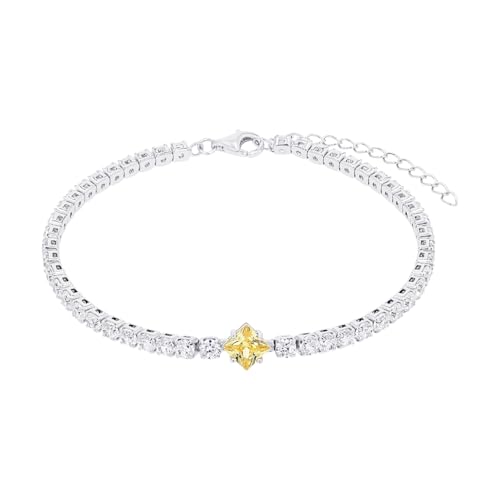 Amor Armband 925 Sterling Silber Damen Armschmuck, mit Zirkonia synth., 17+4 cm, Gold, Kommt in Schmuck Geschenk Box, 2039100 von Amor