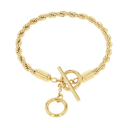 Amor Armband Edelstahl Damen Armschmuck, 17+2 cm, Gold, Kommt in Schmuck Geschenk Box, 2038277 von Amor