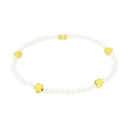 Amor Armband Edelstahl Damen Armschmuck, mit Glasperle, 17 cm, Weiß, Herz, Kommt in Schmuck Geschenk Box, 2040012 Amor Armband Edelstahl Damen Armschmuck, mit Glasperle, 17 cm, Weiß, Herz, Kommt in Schmuck Geschenk Box, 2040012 von Amor