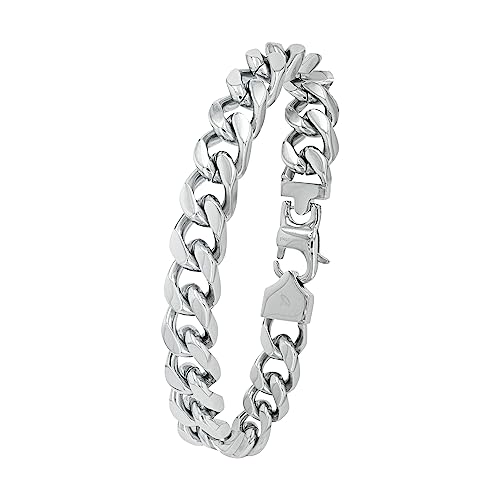 Amor Armband Edelstahl Herren Armschmuck, 22 cm, Silber, Kommt in Schmuck Geschenk Box, 9418190 von Amor