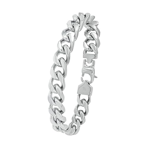Amor Armband Edelstahl Herren Armschmuck, 22 cm, Silber, Kommt in Schmuck Geschenk Box, 9418190 von Amor