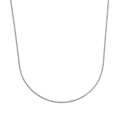 Amor Collier 925 Sterling Silber Unisex Damen Herren Halsschmuck, 50 cm, Silber, Kommt in Schmuck Geschenk Box, 9404520 von Amor