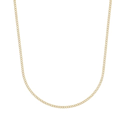 Amor Collier Edelstahl Unisex Damen Herren Halsschmuck, 50 cm, Gold, Kommt in Schmuck Geschenk Box, 2037375 von Amor