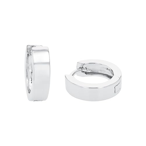 Amor Creolen 925 Sterling Silber Damen Ohrschmuck, 1,4 cm, Silber, Kommt in Schmuck Geschenk Box, 9219995 von Amor