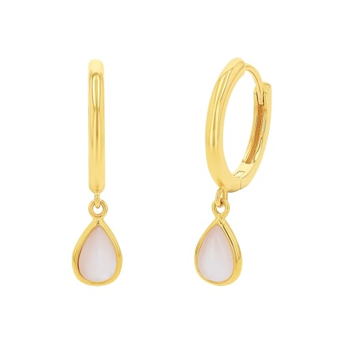 Amor Creolen 925 Sterling Silber Perlmutt Damen Ohrschmuck, 2,5 cm, Gold, Kommt in Schmuck Geschenk Box, 2035995 Amor Creolen 925 Sterling Silber Perlmutt Damen Ohrschmuck, 2,5 cm, Gold, Kommt in Schmuck Geschenk Box, 2035995 von Amor
