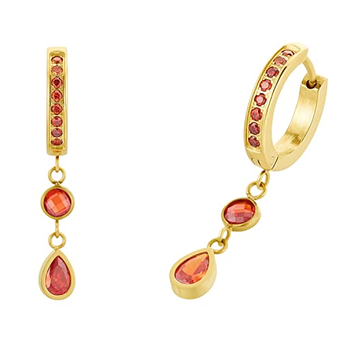 Amor Creolen Edelstahl Damen Ohrschmuck, mit Zirkonia synth., 3,4 cm, Gold, Kommt in Schmuck Geschenk Box, 2034294 Amor Creolen Edelstahl Damen Ohrschmuck, mit Zirkonia synth., 3,4 cm, Gold, Kommt in Schmuck Geschenk Box, 2034294 von Amor