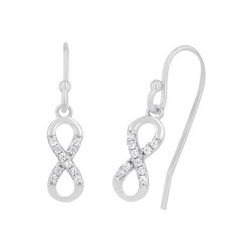Amor Damen-Ohrhänger Infinity Unendlichkeitszeichen 925 Silber rhodiniert weiß - 527521 von Amor