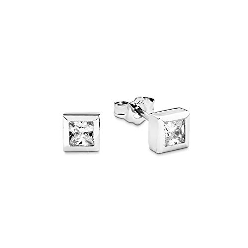 Amor Ohrstecker 925 Sterling Silber Damen Ohrschmuck, mit Zirkonia synth., 0,6 cm, Silber, Kommt in Schmuck Geschenk Box, 9144174 von Amor