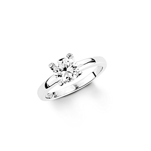 Amor Damen-Ring Solitär 925 Sterling Silber rhodiniert glänzend Zirkonia weiß 390453 von Amor