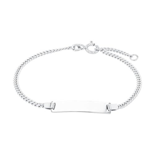 Amor Identarmband 925 Sterling Silber Damen Armschmuck, 17+2 cm, Silber, Kommt in Schmuck Geschenk Box, 9048762 von Amor