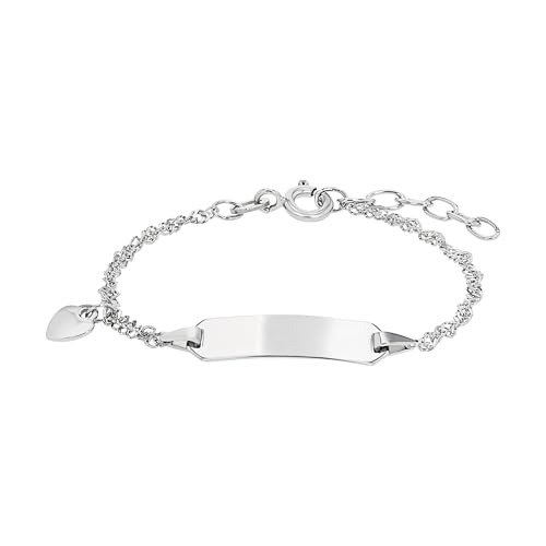 Amor Identarmband 925 Sterling Silber Mädchen Kinder Armschmuck, 12+2 cm, Silber, Kommt in Schmuck Geschenk Box, 9328499 von Amor