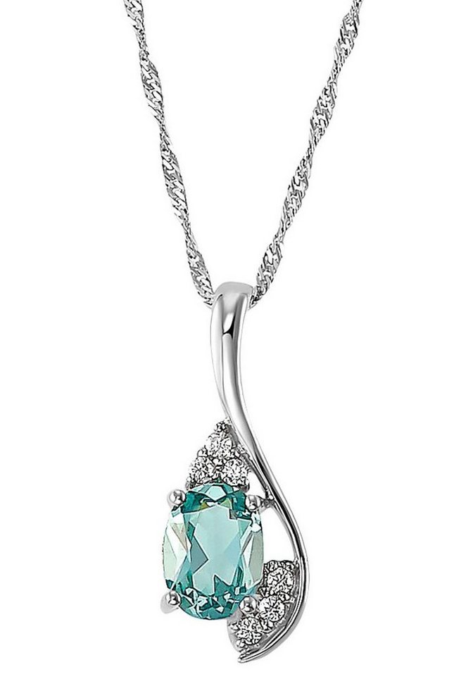 Amor Kette mit Anhänger, mit Zirkonia (synth) von Amor