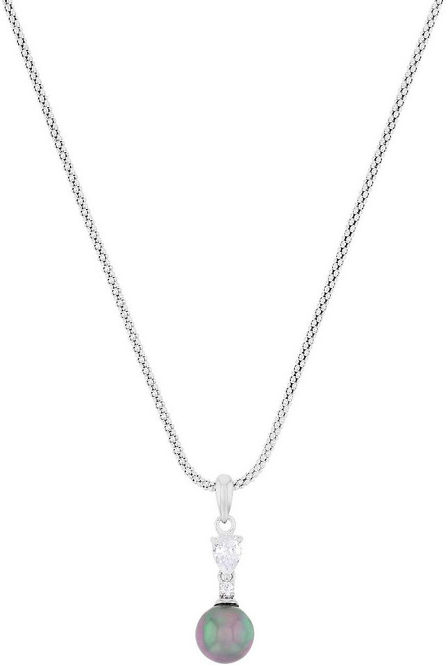 Amor Kette mit Anhänger, mit Zirkonia (synth) - mit Muschelkernperle von Amor