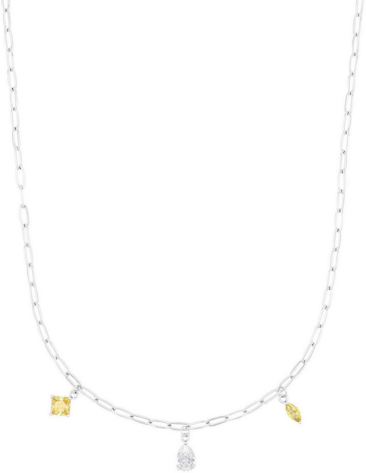 Amor Kette mit Anhänger, mit Zirkonia (synth) oder Glasstein von Amor