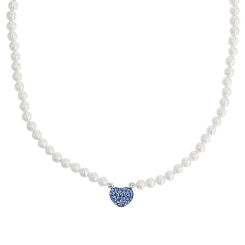 Amor Kette mit Anhänger 925 Sterling Silber Damen Halsschmuck, mit Kristall synth., mit Muschelkernperle, 42+3 cm, Herz, Kommt in Schmuck Geschenk Box, 2039225 Amor Kette mit Anhänger 925 Sterling Silber Damen Halsschmuck, mit Kristall synth., mit Muschelkernperle, 42+3 cm, Herz, Kommt in Schmuck Geschenk Box, 2039225 von Amor
