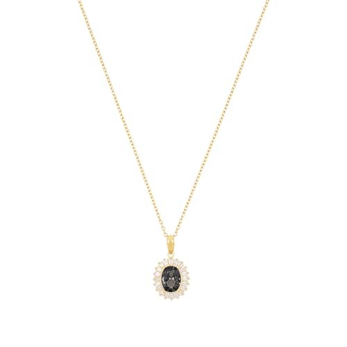 Amor Kette mit Anhänger 925 Sterling Silber Damen Halsschmuck, mit Zirkonia synth., 42+3 cm, Grau, Kommt in Schmuck Geschenk Box, 2039082 von Amor