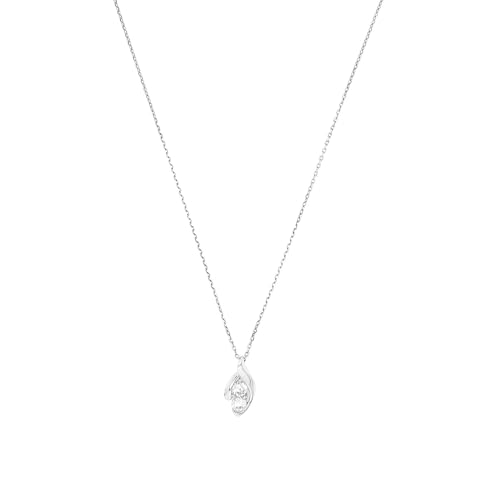 Amor Kette mit Anhänger 925 Sterling Silber Damen Halsschmuck, mit Zirkonia synth., 42 cm, Silber, Kommt in Schmuck Geschenk Box, 9296514 von Amor